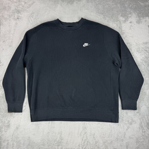 Nike Mens Sweatshirt Crewneck Pullover Embroidered Swoosh Athleisure Streetstyle - Picture 2 of 10